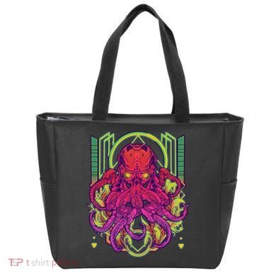 Cool Cybernetic Robot Octopus Squid Tote Bag