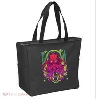 Cool Cybernetic Robot Octopus Squid Tote Bag thumb 2