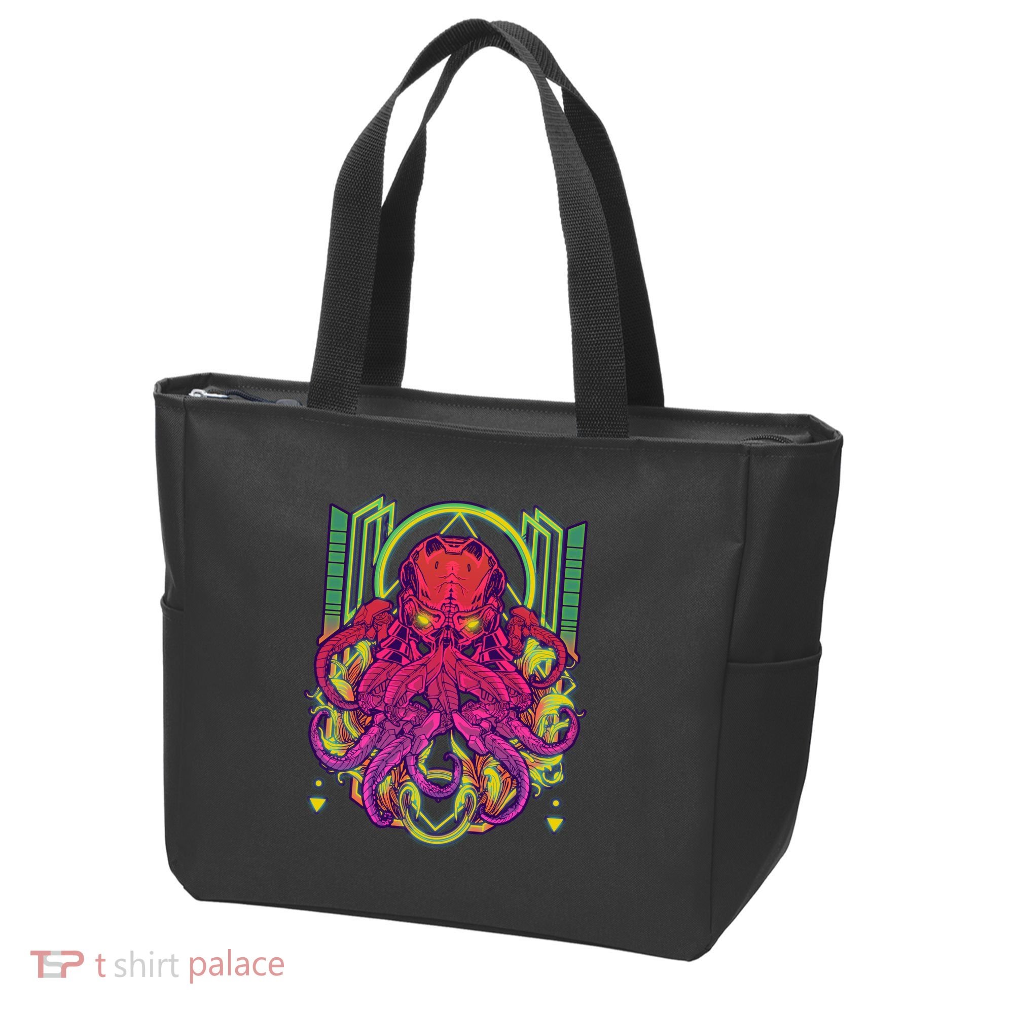 Cool Cybernetic Robot Octopus Squid Tote Bag