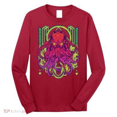 Cool Cybernetic Robot Octopus Squid Long Sleeve Shirt