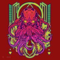 Cool Cybernetic Robot Octopus Squid Long Sleeve Shirt thumb 2