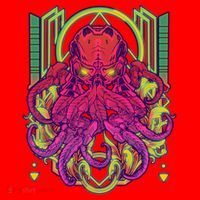 Cool Cybernetic Robot Octopus Squid Santa Hat thumb 1