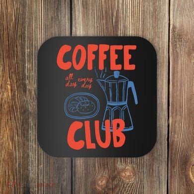 Coffee Club Retro Coffee Graphic For Coffee Lover  Coaster