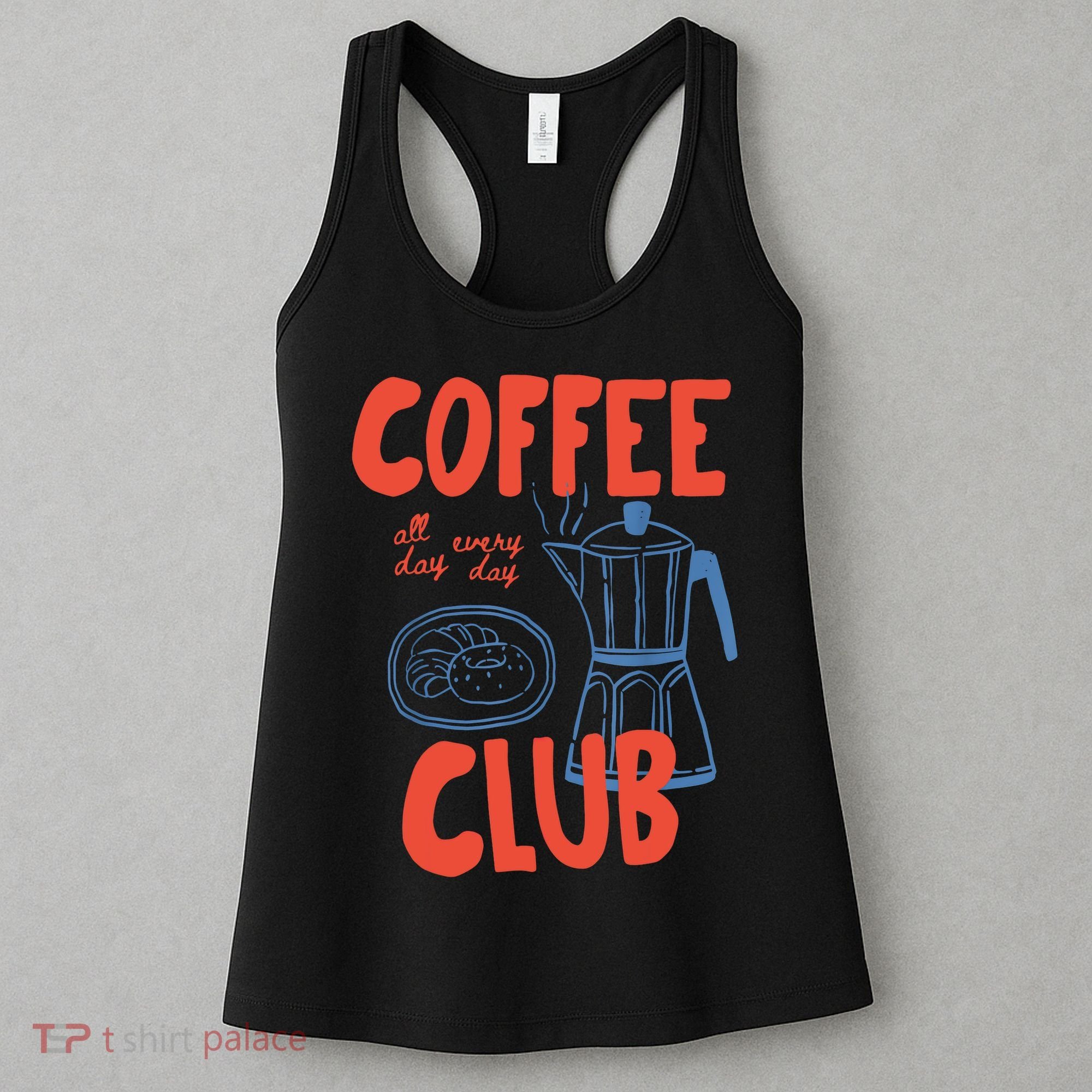 Coffee Club Retro Coffee Graphic For Coffee Lover  Women's Tank Top