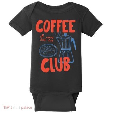 Coffee Club Retro Coffee Graphic For Coffee Lover  Baby Bodysuit
