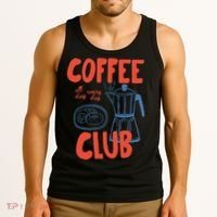 Coffee Club Retro Coffee Graphic For Coffee Lover  Tank Top thumb 3
