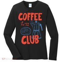 Coffee Club Retro Coffee Graphic For Coffee Lover  Women's Long Sleeve Shirt thumb 0