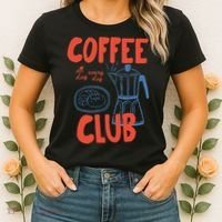 Coffee Club Retro Coffee Graphic For Coffee Lover  Women's T-Shirt thumb 2