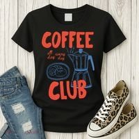 Coffee Club Retro Coffee Graphic For Coffee Lover  Women's T-Shirt thumb 3