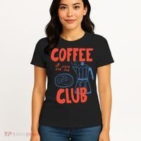 Coffee Club Retro Coffee Graphic For Coffee Lover  Women's T-Shirt thumb 4