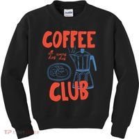 Coffee Club Retro Coffee Graphic For Coffee Lover  Kids Sweatshirt thumb 0
