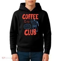 Coffee Club Retro Coffee Graphic For Coffee Lover  Kids Hoodie thumb 4