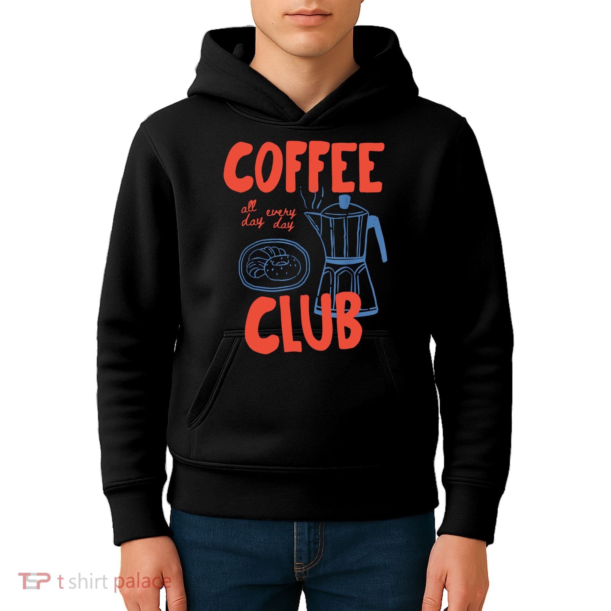 Coffee Club Retro Coffee Graphic For Coffee Lover  Kids Hoodie