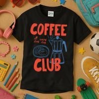 Coffee Club Retro Coffee Graphic For Coffee Lover  Kids T-Shirt thumb 3