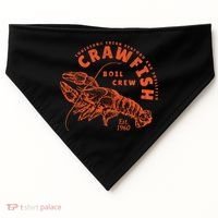 Crawfish Crew Retro Louisiana Cajun Seafood Gift USA-Made Doggie Bandana thumb 0