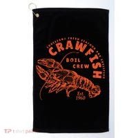 Crawfish Crew Retro Louisiana Cajun Seafood Gift Golf Towel thumb 0