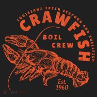 Crawfish Crew Retro Louisiana Cajun Seafood Gift Golf Towel thumb 3