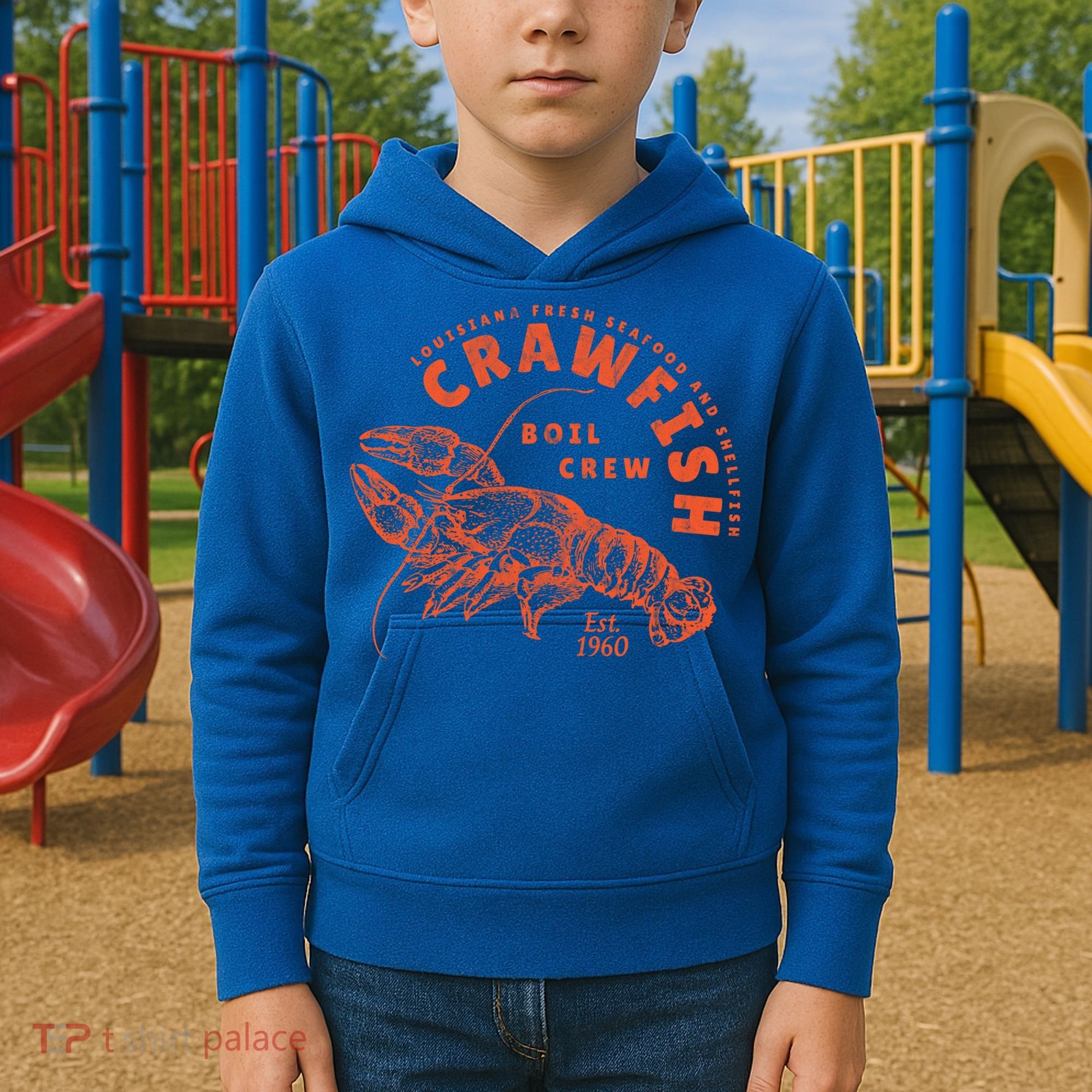 Crawfish Crew Retro Louisiana Cajun Seafood Gift Kids Hoodie