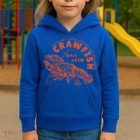 Crawfish Crew Retro Louisiana Cajun Seafood Gift Kids Hoodie thumb 3