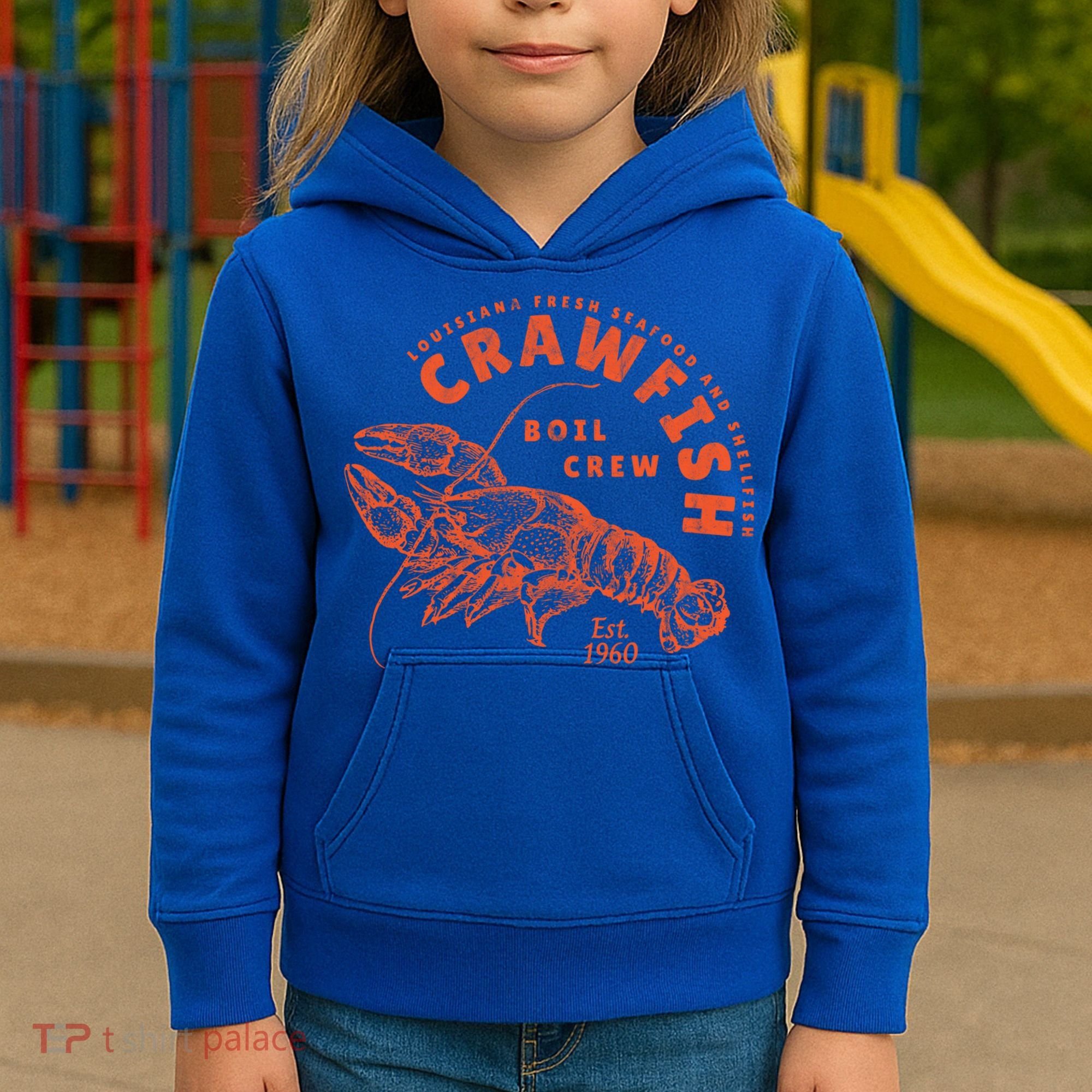 Crawfish Crew Retro Louisiana Cajun Seafood Gift Kids Hoodie