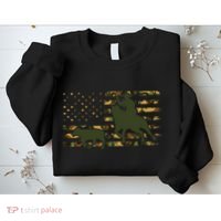 Camo Cowboy Roping Cowboy American Flag Roping Sweatshirt thumb 2