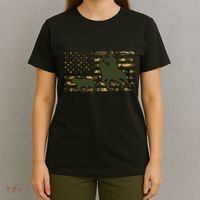 Camo Cowboy Roping Cowboy American Flag Roping T-Shirt thumb 4