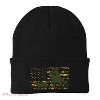 Camo Cowboy Roping Cowboy American Flag Roping Beanie thumb 0