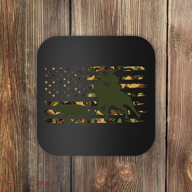 Camo Cowboy Roping Cowboy American Flag Roping Coaster