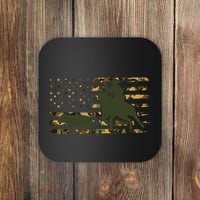 Camo Cowboy Roping Cowboy American Flag Roping Coaster thumb 0