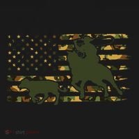 Camo Cowboy Roping Cowboy American Flag Roping Polo thumb 3