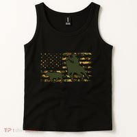 Camo Cowboy Roping Cowboy American Flag Roping Tank Top thumb 2