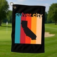 Culver City Retro California Golf Towel thumb 1