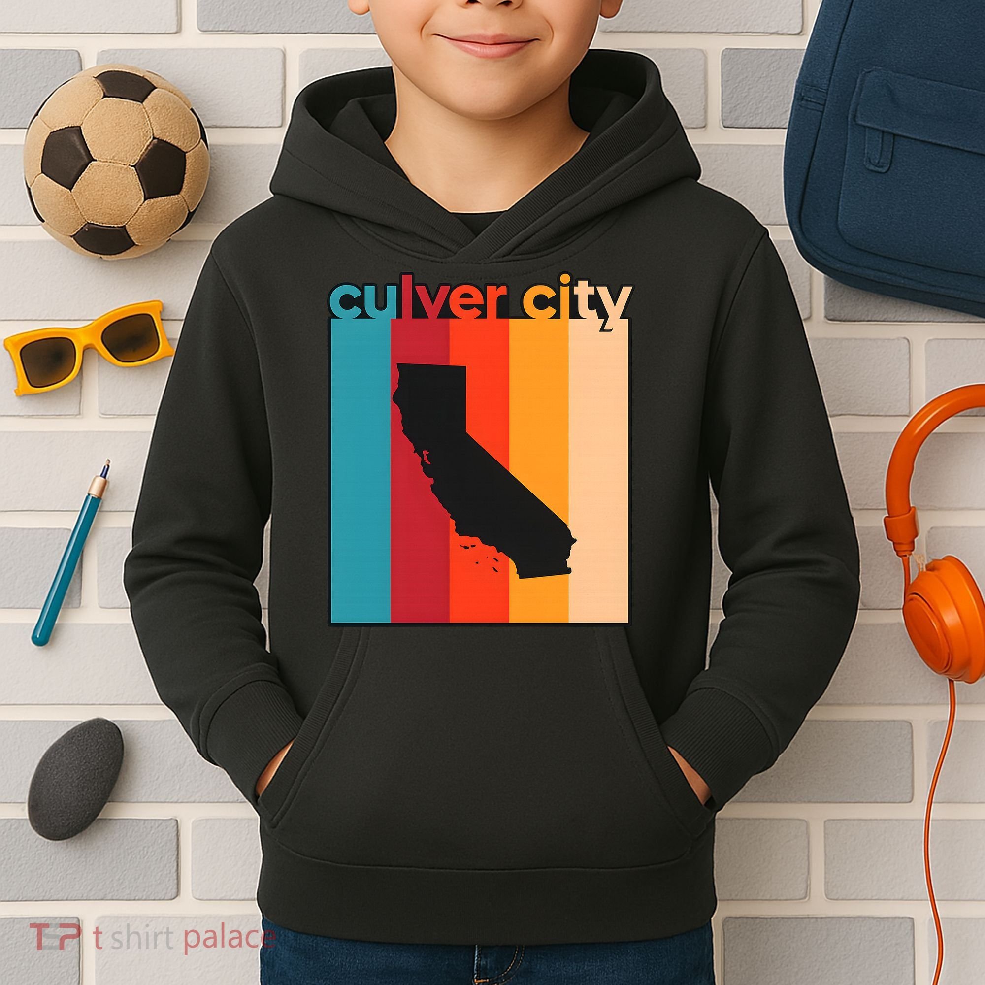 Culver City Retro California Kids Hoodie