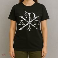 Christian Chi Rho Labarum Christogram Cross Faith T-Shirt thumb 4