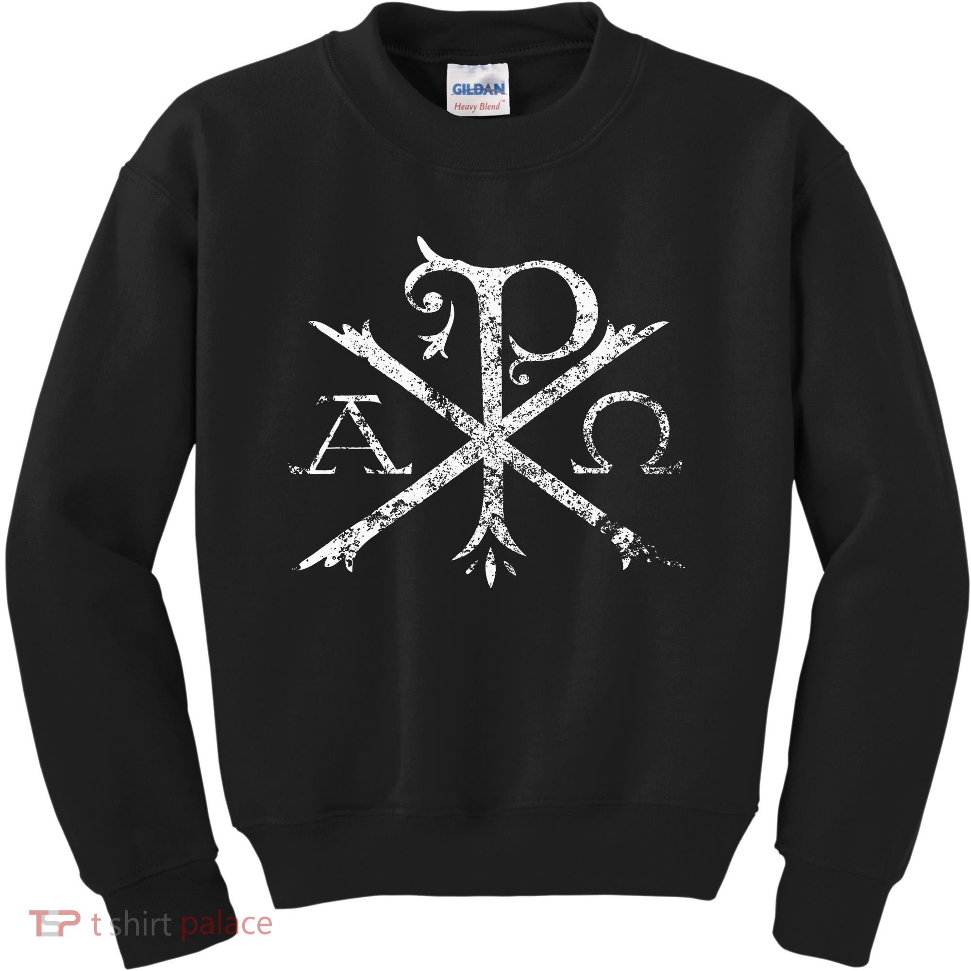 Christian Chi Rho Labarum Christogram Cross Faith Kids Sweatshirt