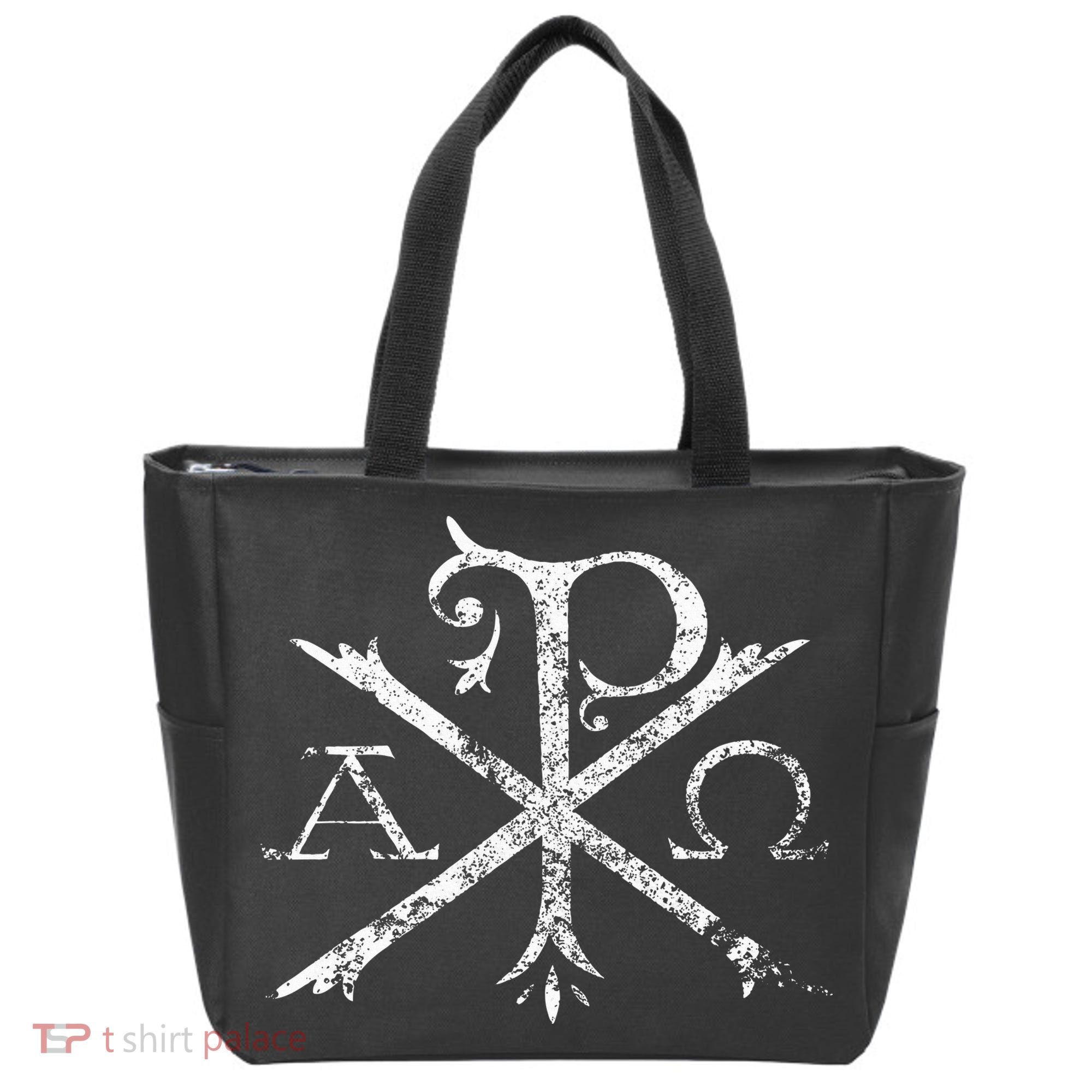 Christian Chi Rho Labarum Christogram Cross Faith Tote Bag