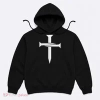 Cross Embroidered Hoodie thumb 0