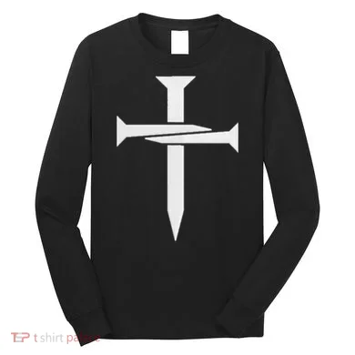 Cross Embroidered Long Sleeve Shirt