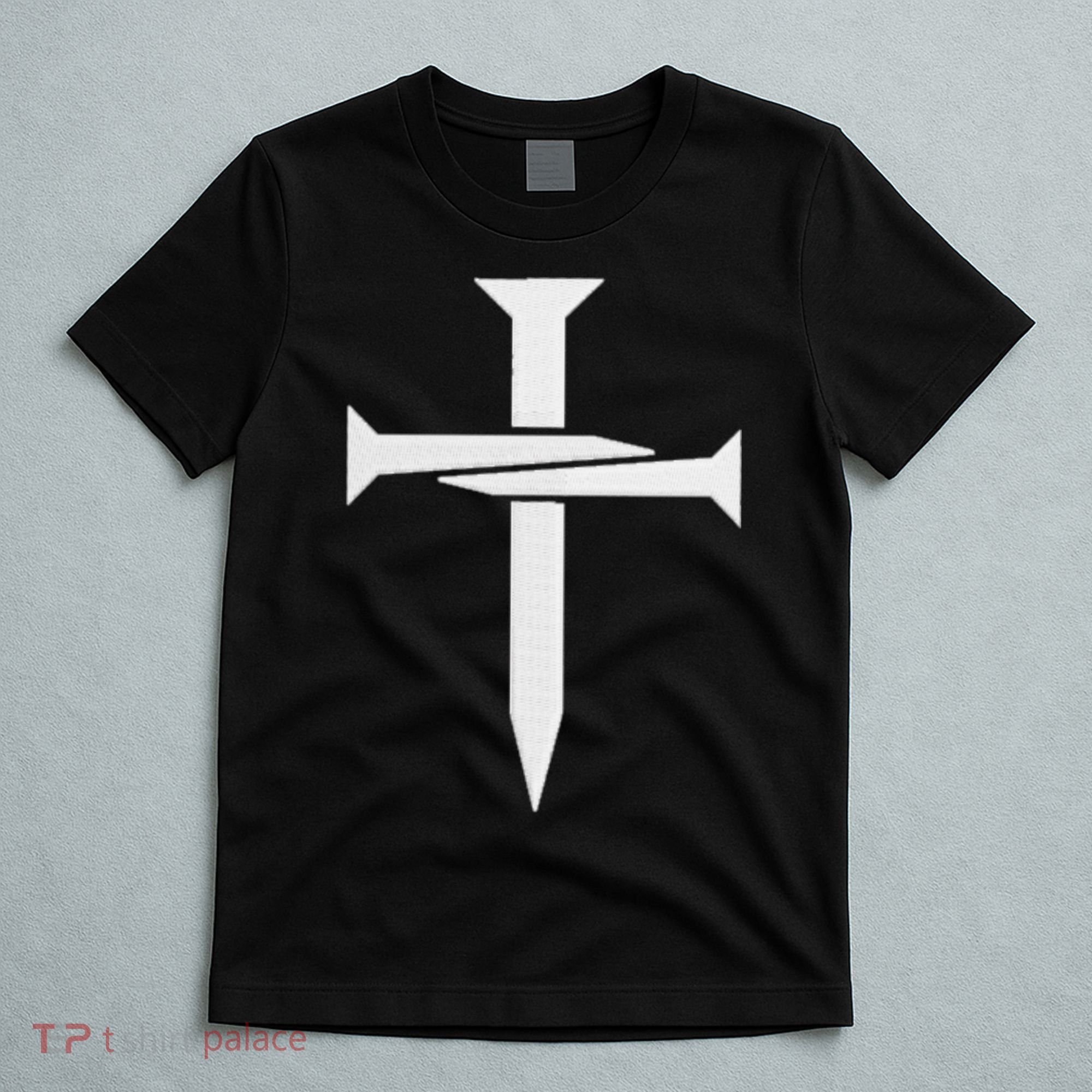 Cross Embroidered T-Shirt