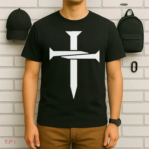 Cross Embroidered T-Shirt