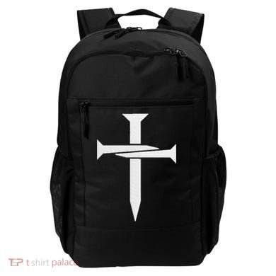 Cross Embroidered Backpack