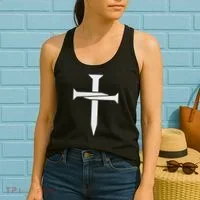 Cross Embroidered Women's Tank Top thumb 2
