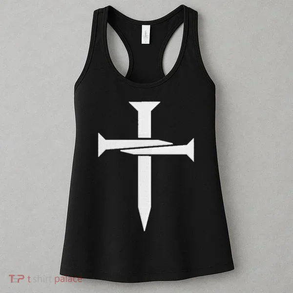 Cross Embroidered Women's Tank Top