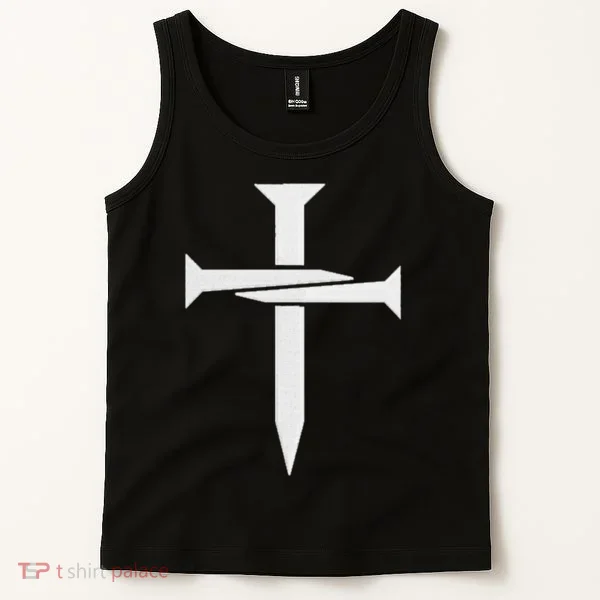 Cross Embroidered Tank Top