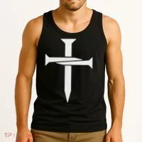 Cross Embroidered Tank Top thumb 3