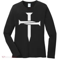 Cross Embroidered Women's Long Sleeve Shirt thumb 0