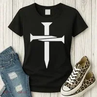 Cross Embroidered Women's T-Shirt thumb 3