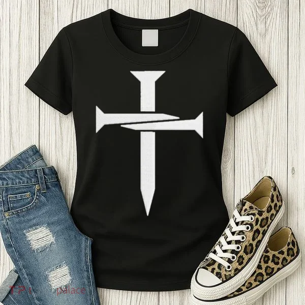 Cross Embroidered Women's T-Shirt