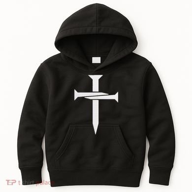 Cross Embroidered Kids Hoodie