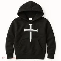 Cross Embroidered Kids Hoodie thumb 0